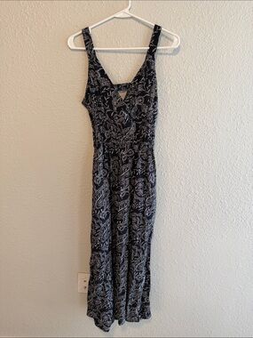 Sleeveless Black Floral Maxi Dress